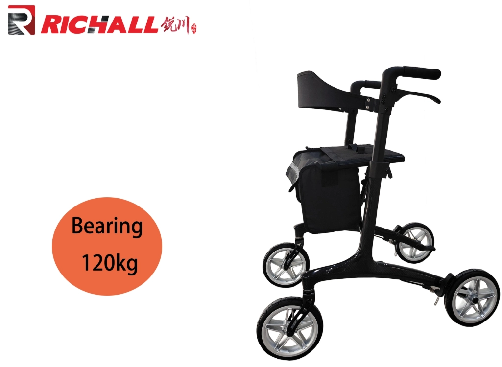 Manual Wheelchair Trolley walker Medical Care Adult Elderly Foldable walker With Seat