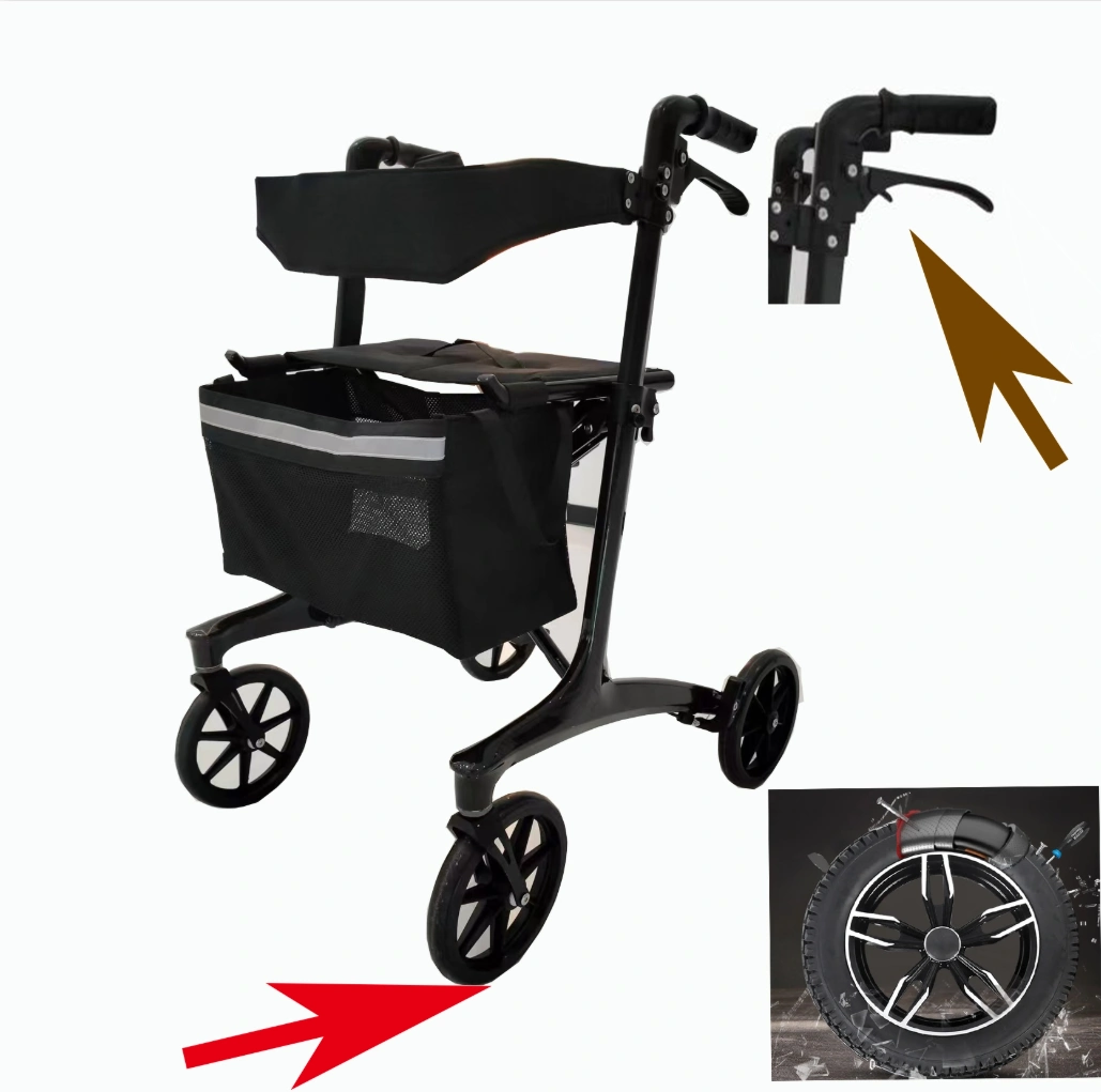 RC-1901 RICHALL Walking Aid Carbon fiber walkers for seniors with seat foldable-1
