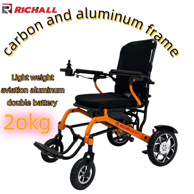 RC-- lightweight foldable electric wheelchair Aluminium Alloy Folding Electric Wheelchair for Disabled Electric Wheelchair4